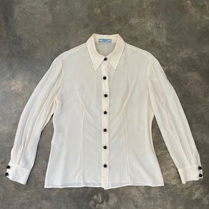 Prada Sheer Button Down Shirt